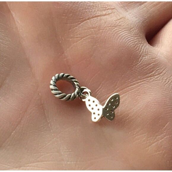 Sterling Silver Butterfly Charm Mini DIY Bracelet Bead Fits Pandora - Picture 8 of 16